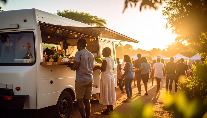 Firefly_food truck at african outdoor summer event 374496 1